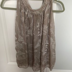 Ladies’ flowy 100% silk sleeveless top